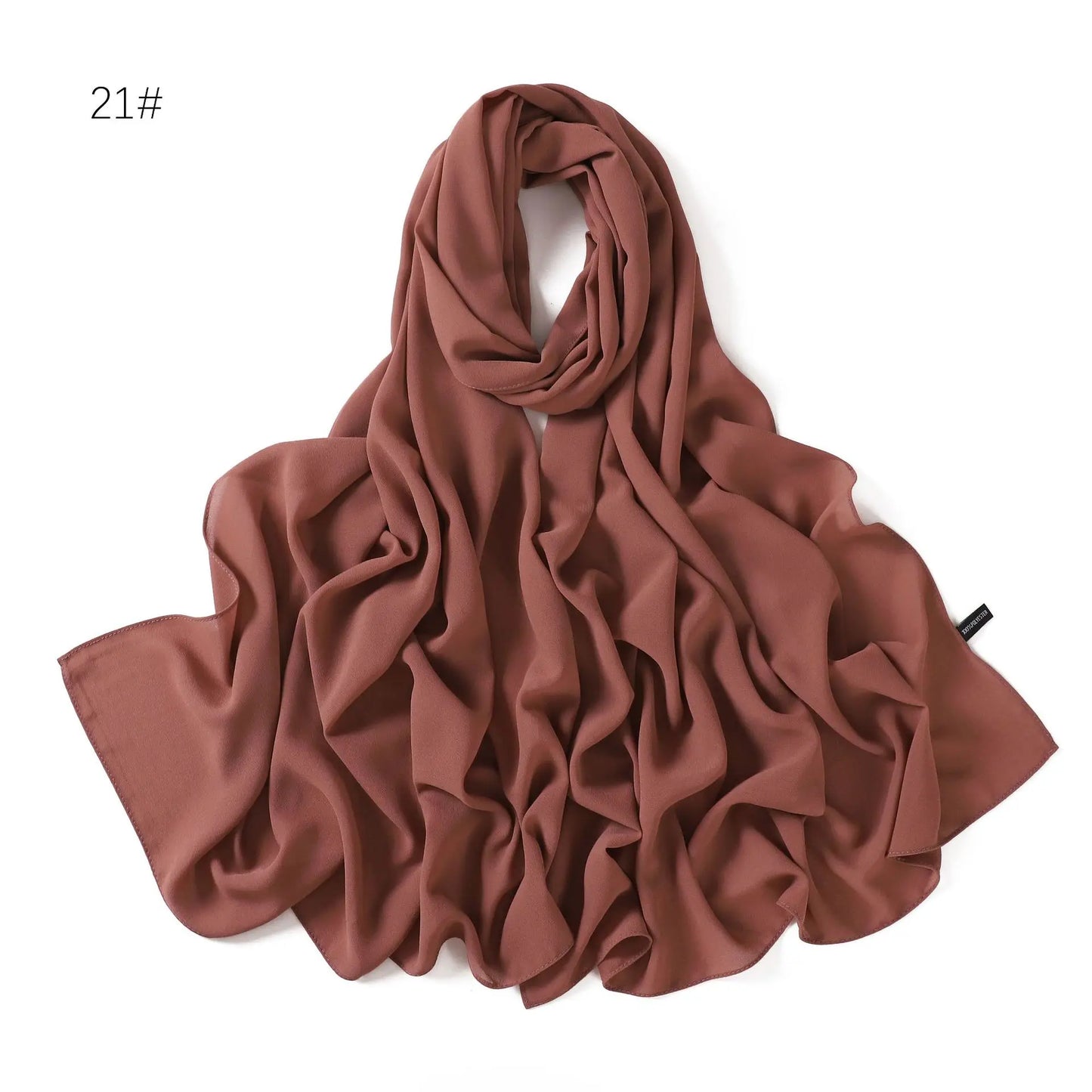 alalar | Solid Color Chiffon Hijab Shawl – 36 Colors, Lightweight Long Wrap (70×180cm)