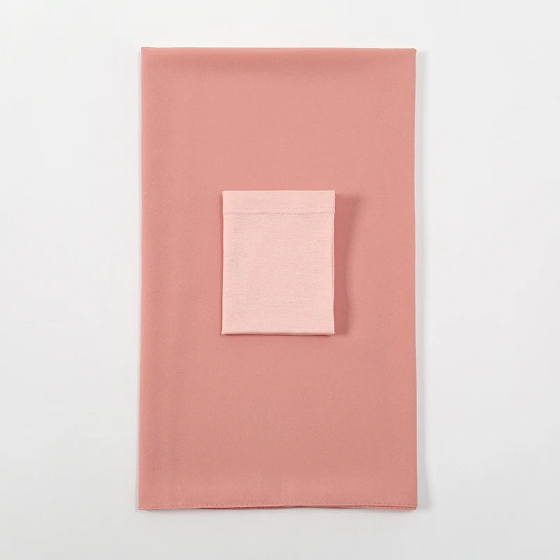 alalar-Scarf-Abaya Women2/Pcs  Muslem's Hijab With Matching Undercap Set