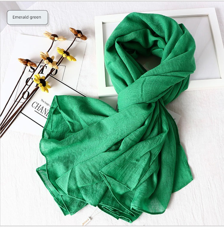 alalar | Women’s Winter Cotton & Linen Scarf – Warm Seasonal Shawl