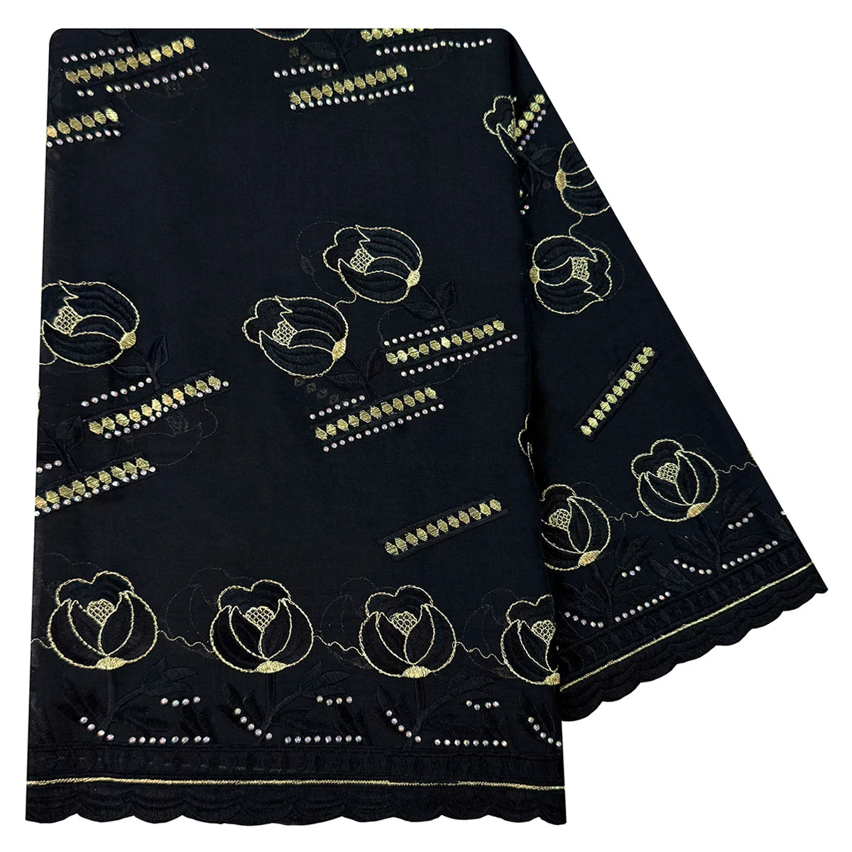 alalar | 100% Cotton Rayon Embroidered Scarf — Dubai Signature Style-اسيراد دبي