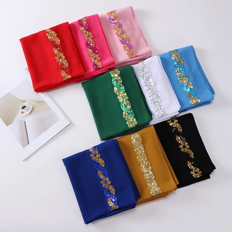 alalar-Chiffon Hijab Scarf Turban for Muslim Women Fashion Headscarf -شيفون