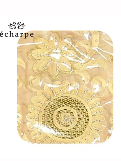 alalar | African-Inspired Hollow Cotton Embroidered Hijab Scarf