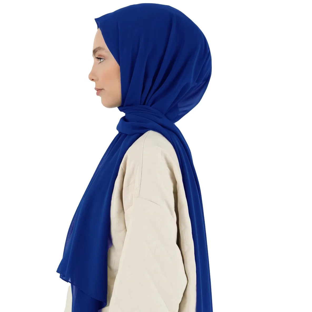 alalar | Premium Plain Chiffon Hijab – Malaysian Style Long Shawl