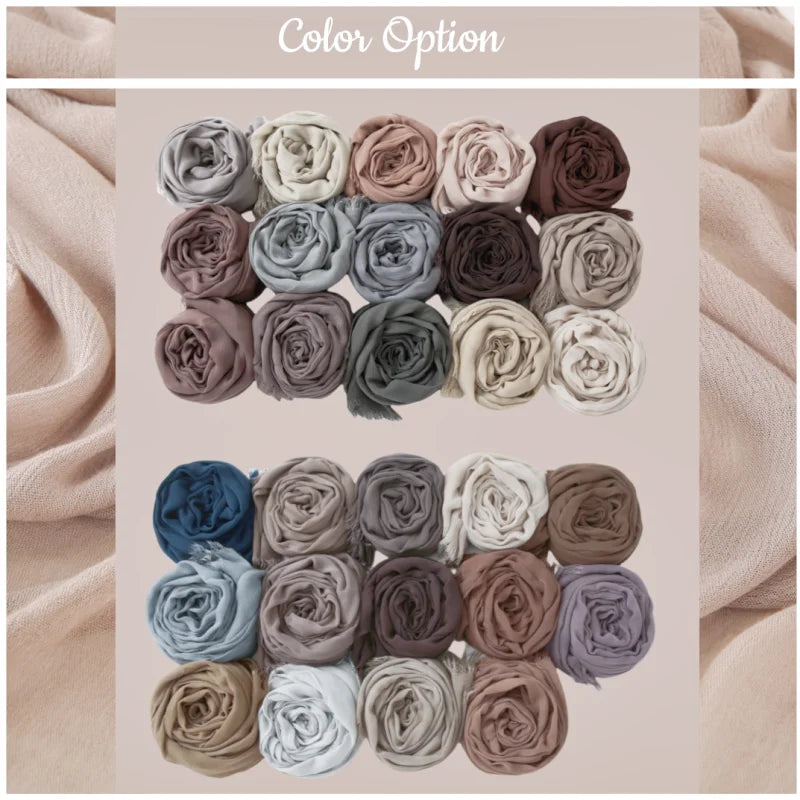 alalar | Soft Cotton Viscose Hijab – Multi-Color Lightweight Scarf - حجاب قطني بالوان متعددة