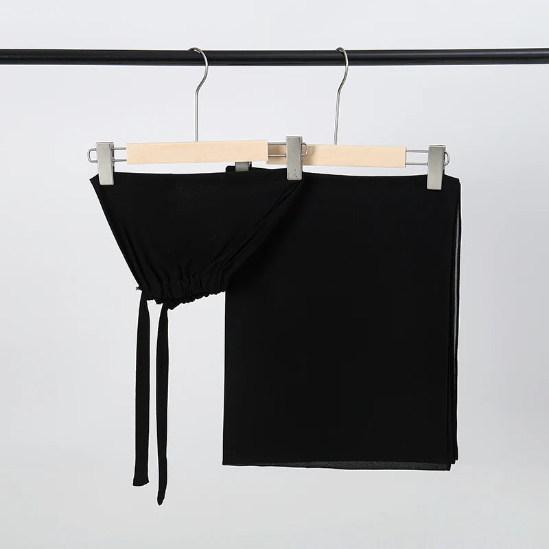 alalar-Scarf-Abaya Women2/Pcs  Muslem's Hijab With Matching Undercap Set