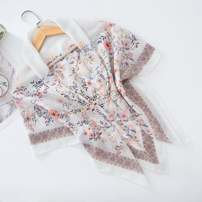 alalar-Scarf-Abaya Women Malaysia Tudung Bawal Flower Print Hijab New Design Headscarf