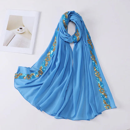 alalar-Chiffon Hijab Scarf Turban for Muslim Women Fashion Headscarf -شيفون