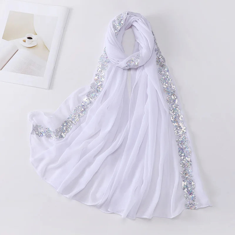 alalar-Chiffon Hijab Scarf Turban for Muslim Women Fashion Headscarf -شيفون