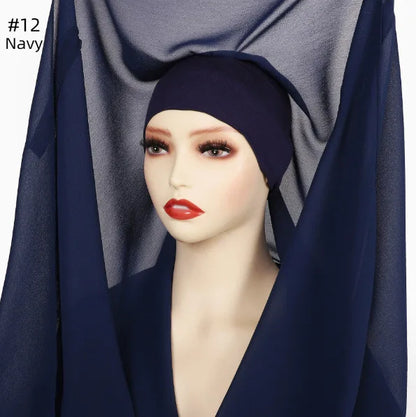alalar | Chiffon Hijab with Built-In Magnets – Premium No-Pin Scarf with Undercap Turban