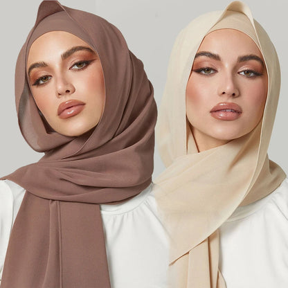 alalar-Scarf-Abaya Women2/Pcs  Muslem's Hijab With Matching Undercap Set