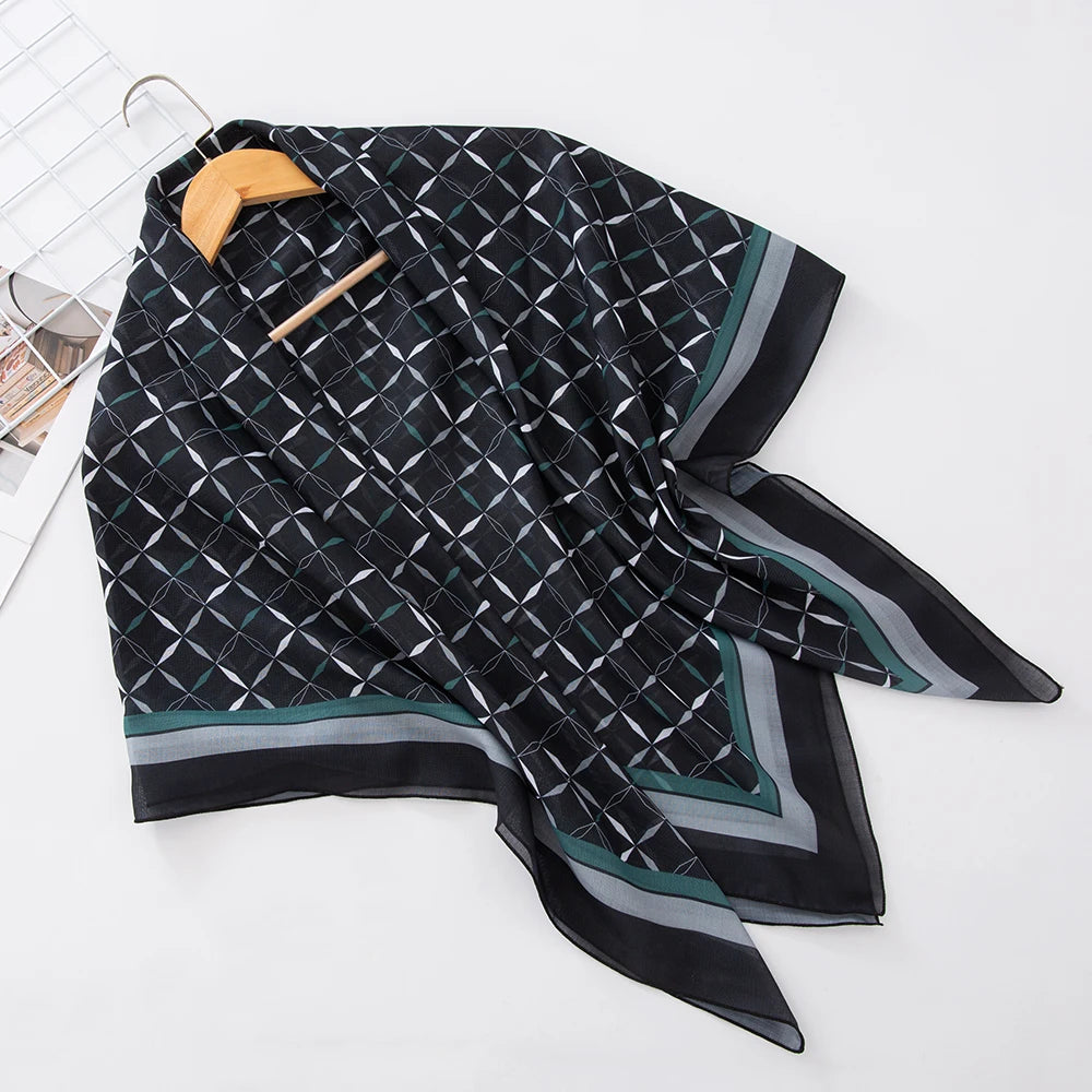 alalar-Scarf-Abaya Women Malaysia Tudung Bawal Flower Print Hijab New Design Headscarf