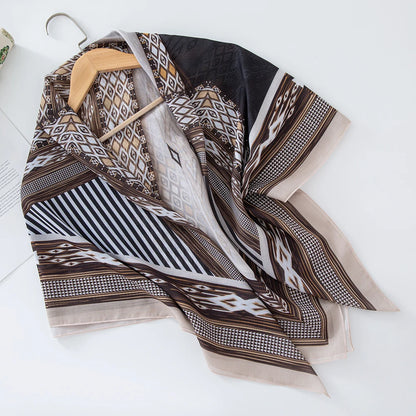 alalar-Scarf-Abaya Women Malaysia Tudung Bawal Flower Print Hijab New Design Headscarf