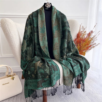 alalar- Women Cashmere Winter Scarves Muslim Ladies