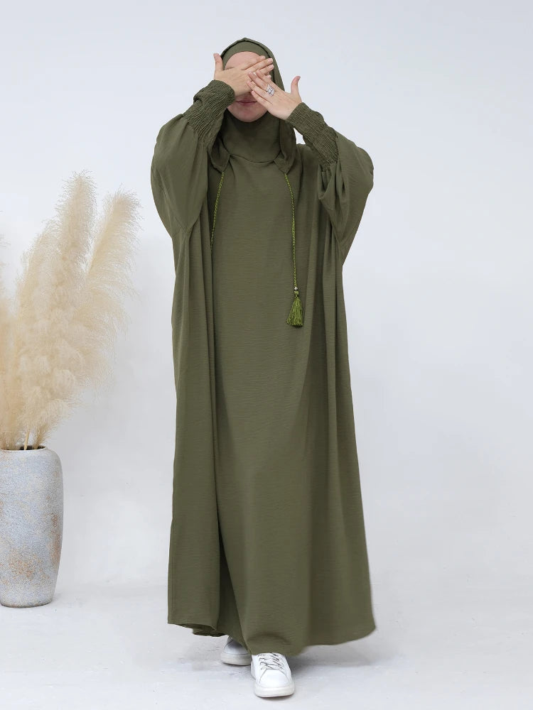 alalar | Hooded Ramadan Abaya Dress – Elegant Eid Jilbab Kaftan for Women