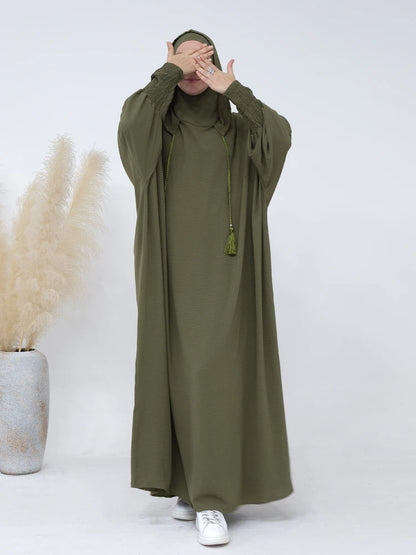 alalar | Hooded Ramadan Abaya Dress – Elegant Eid Jilbab Kaftan for Women
