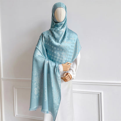 alalar | Luxury Paisley Gold-Thread Jacquard Hijab – Ramadan Special Elegant Wrap