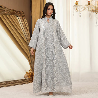 alalar | Luxury Moroccan Floral Embroidered Abaya – Dubai Beaded Kaftan Evening Dress