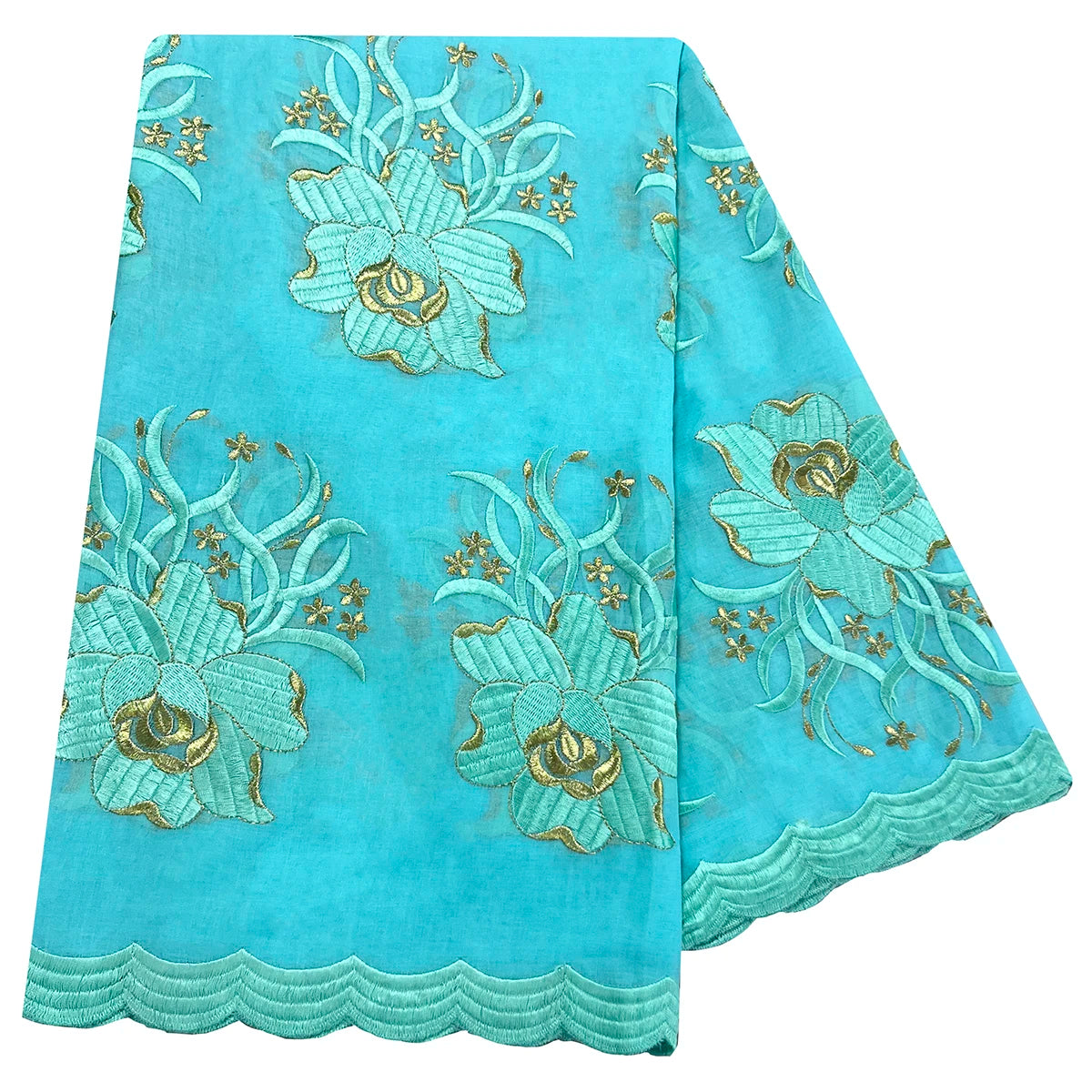 alalar | Premium Embroidered Cotton Hijab – African & Dubai Style Scarf