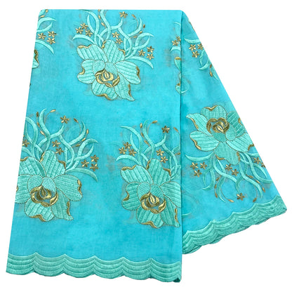 alalar | Premium Embroidered Cotton Hijab – African & Dubai Style Scarf