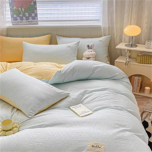 alalar-Cotton Four Piece Set, Non All Cotton Bedding, Pure Cotton Bedding-أفرشة من القطن الاصلي