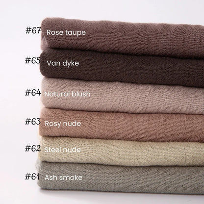 alalar | Soft Cotton Viscose Hijab – Multi-Color Lightweight Scarf - حجاب قطني بالوان متعددة