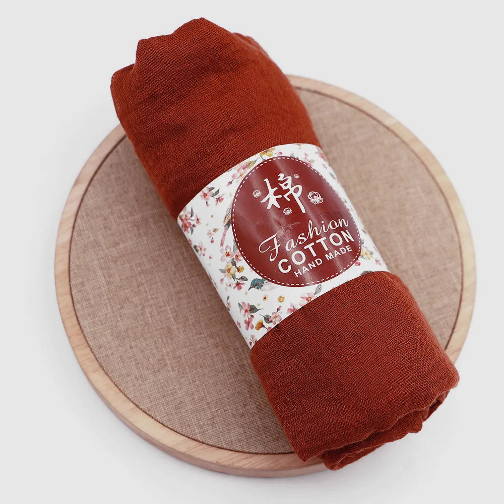 alalar-Big size  crinkle scarf for women soft cotton headscarf
