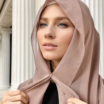 alalar | Chiffon Hijab with Built-In Magnets – Premium No-Pin Scarf with Undercap Turban
