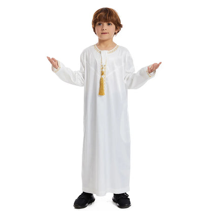 alalar | Kids Eid Jubba Thobe – Muslim Boys Prayer Abaya Robe