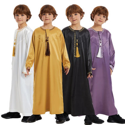 alalar | Kids Eid Jubba Thobe – Muslim Boys Prayer Abaya Robe