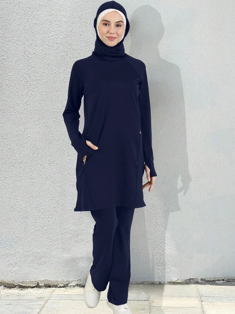 alalar | Modest Activewear Set for Women – Sporty Islamic Outfit with Hijab (Top & Pants)