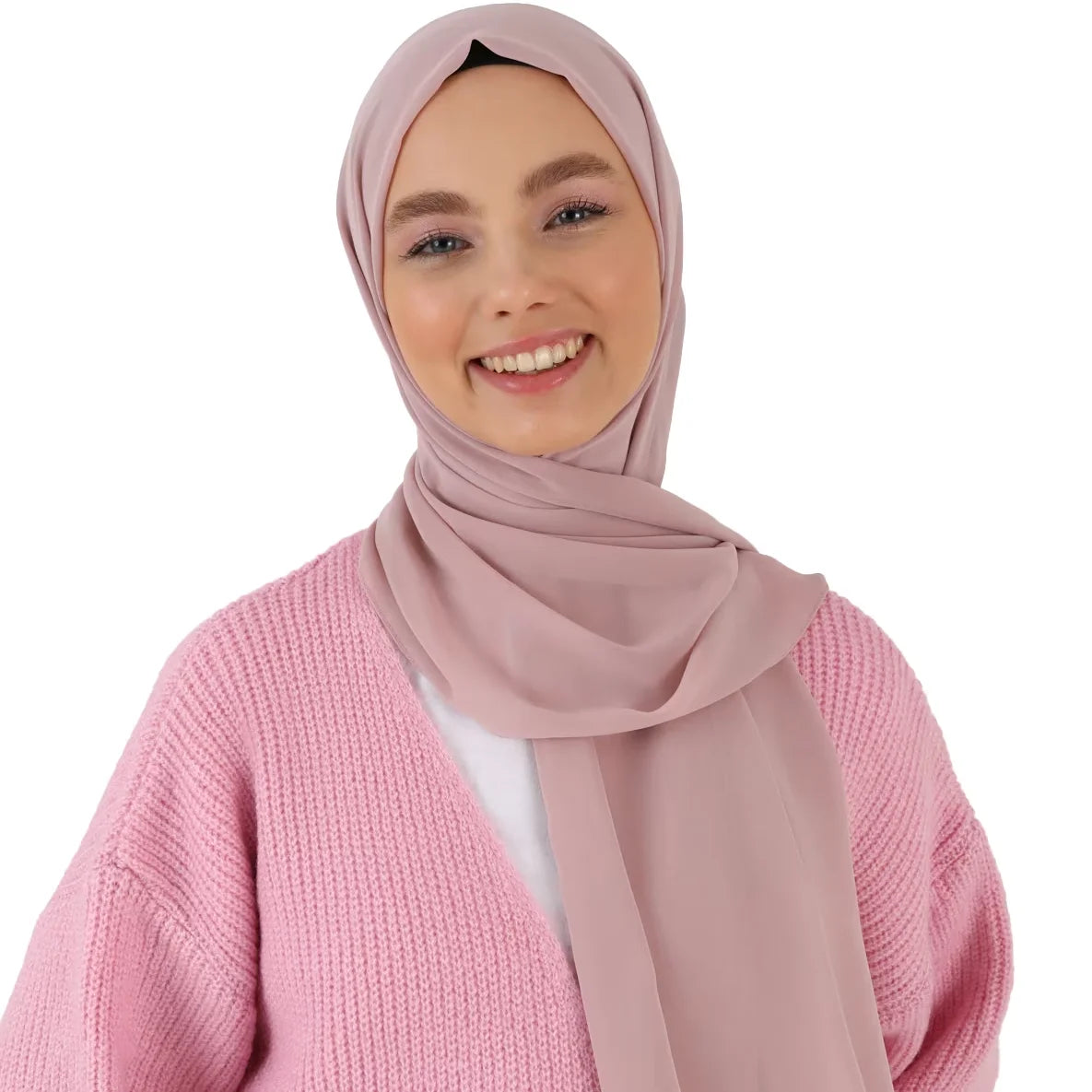 alalar | Premium Plain Chiffon Hijab – Malaysian Style Long Shawl