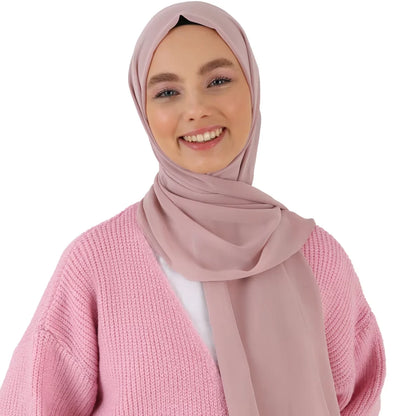 alalar | Premium Plain Chiffon Hijab – Malaysian Style Long Shawl