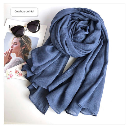 alalar | Women’s Winter Cotton & Linen Scarf – Warm Seasonal Shawl