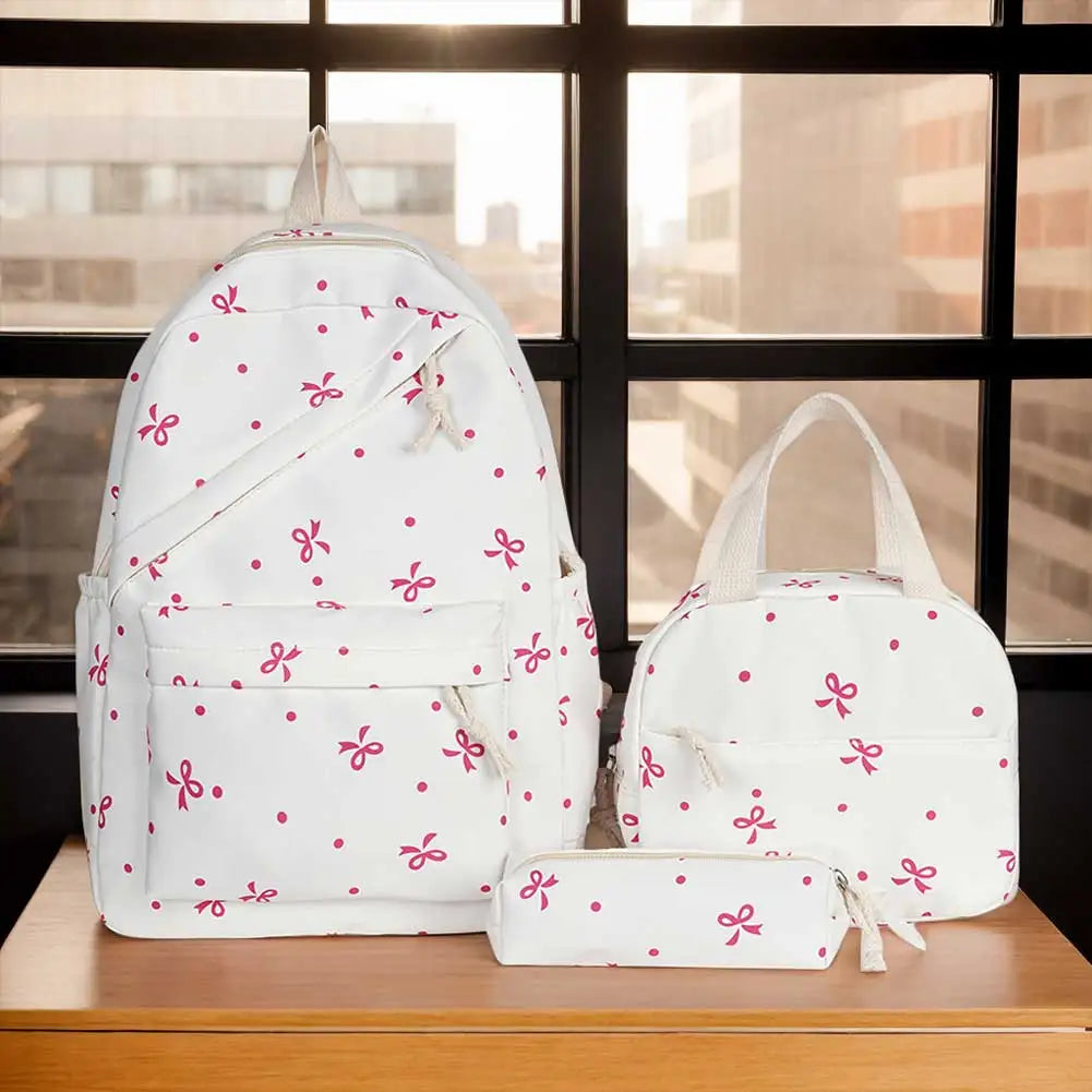 alalar- School Backpack  Comfort and Multi-Pocket Book Bags with Lunch Box and Pencil Case