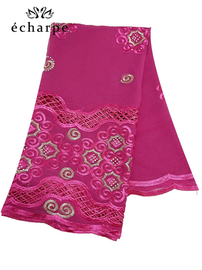 alalar | African Cotton Embroidered Hijab – Dubai-Style Ramadan Prayer Scarf