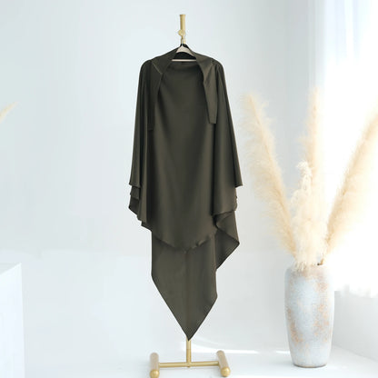 alalar-Extra-long Khimar Hijab Scarf for Muslim Women, Islamic Clothing Prayer Headcover, Dubai Turkish Hijabi Headscarf, Ramadan Eid