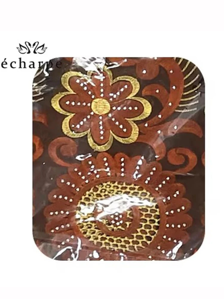 alalar | African-Inspired Hollow Cotton Embroidered Hijab Scarf