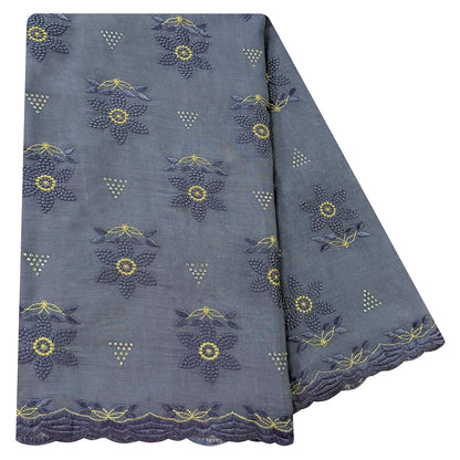 alalar | Embroidered Floral Sequin Cotton Hijab – Dubai-Style Scarf (2025)