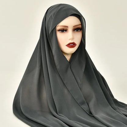 alalar | Chiffon Hijab with Built-In Magnets – Premium No-Pin Scarf with Undercap Turban