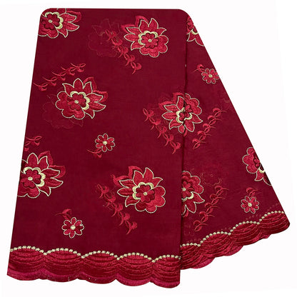 alalar| Embroidered Cotton Hijab Scarf – African Style Muslim Headscarf Dubai Modest Fashion