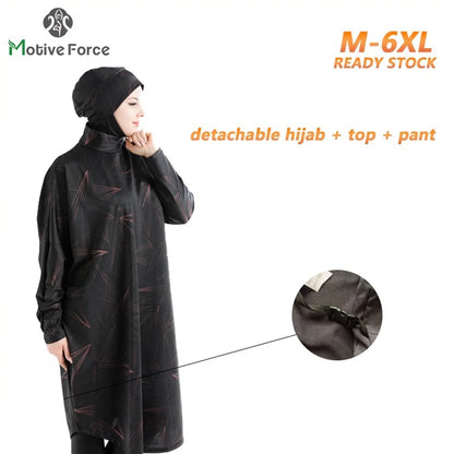 alalar | Plus-Size Modest Burkini Swimsuit – Long-Sleeve Full-Cover Swimwear with Hijab