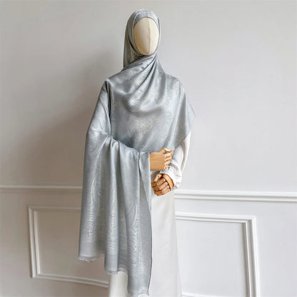 alalar | Luxury Paisley Gold-Thread Jacquard Hijab – Ramadan Special Elegant Wrap