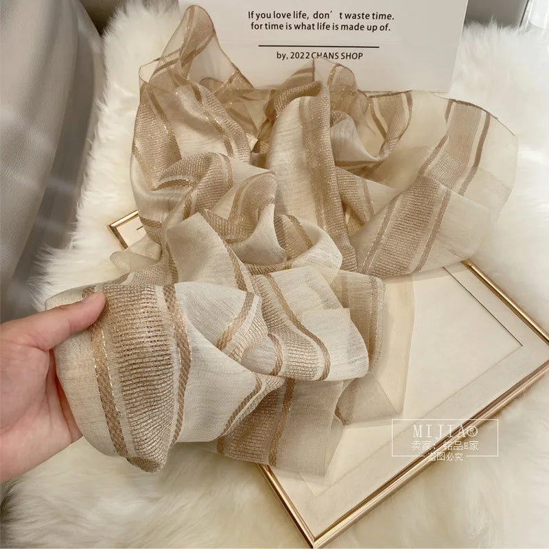 alalar | Checkered Mulberry Silk & Wool Scarf – Luxury Autumn & Winter Shawl for Women