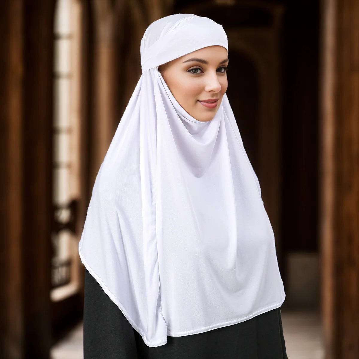 alalar-Large Plain Muslim Ethnic Scarf Women Hijab Islamic Muslim Hijab Malaysia Instant Turban Arabic Scarf Khimar Headwraps Headscarf
