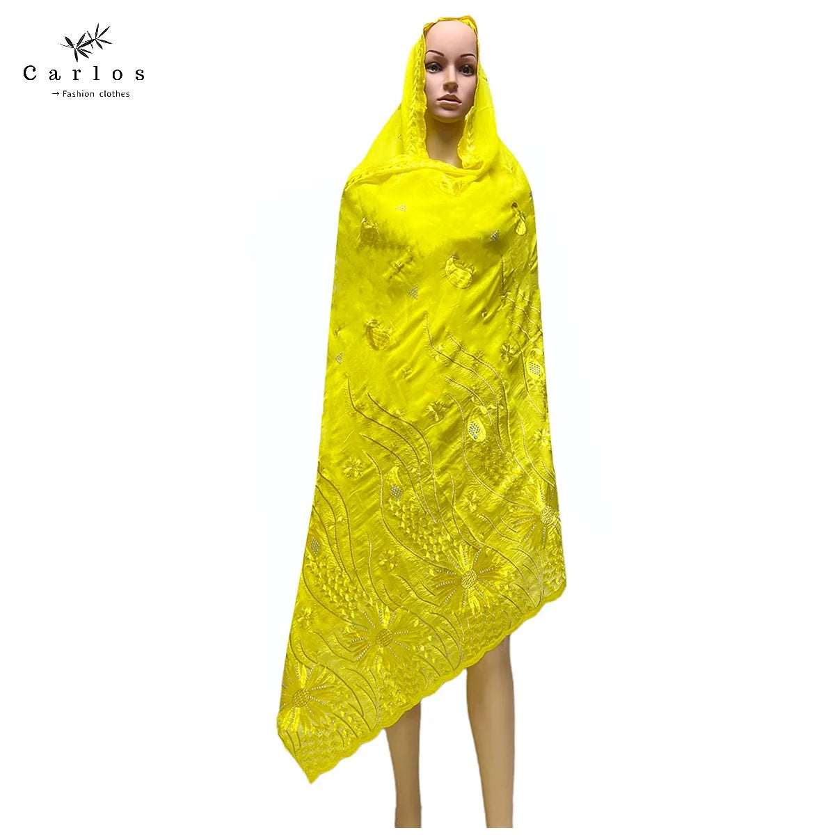 alalar- Turban Embroidery Soft Dubai Cotton Scarf-استيراد دبي