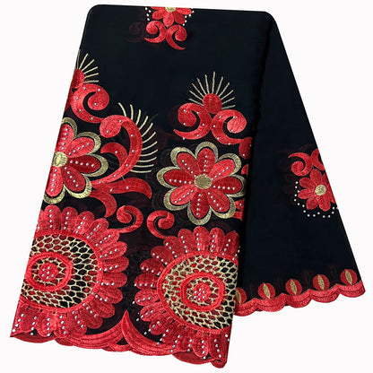 alalar | Oversized Cotton Embroidered Hijab Scarf – African Style & Modest Wrap