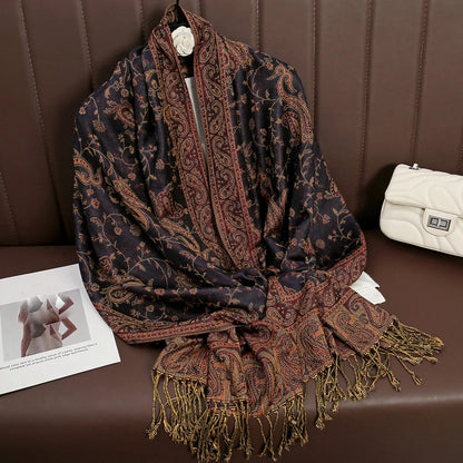 alalar | Bohemia Pashmina Hijab — Long Cashmere-Feel Shawl