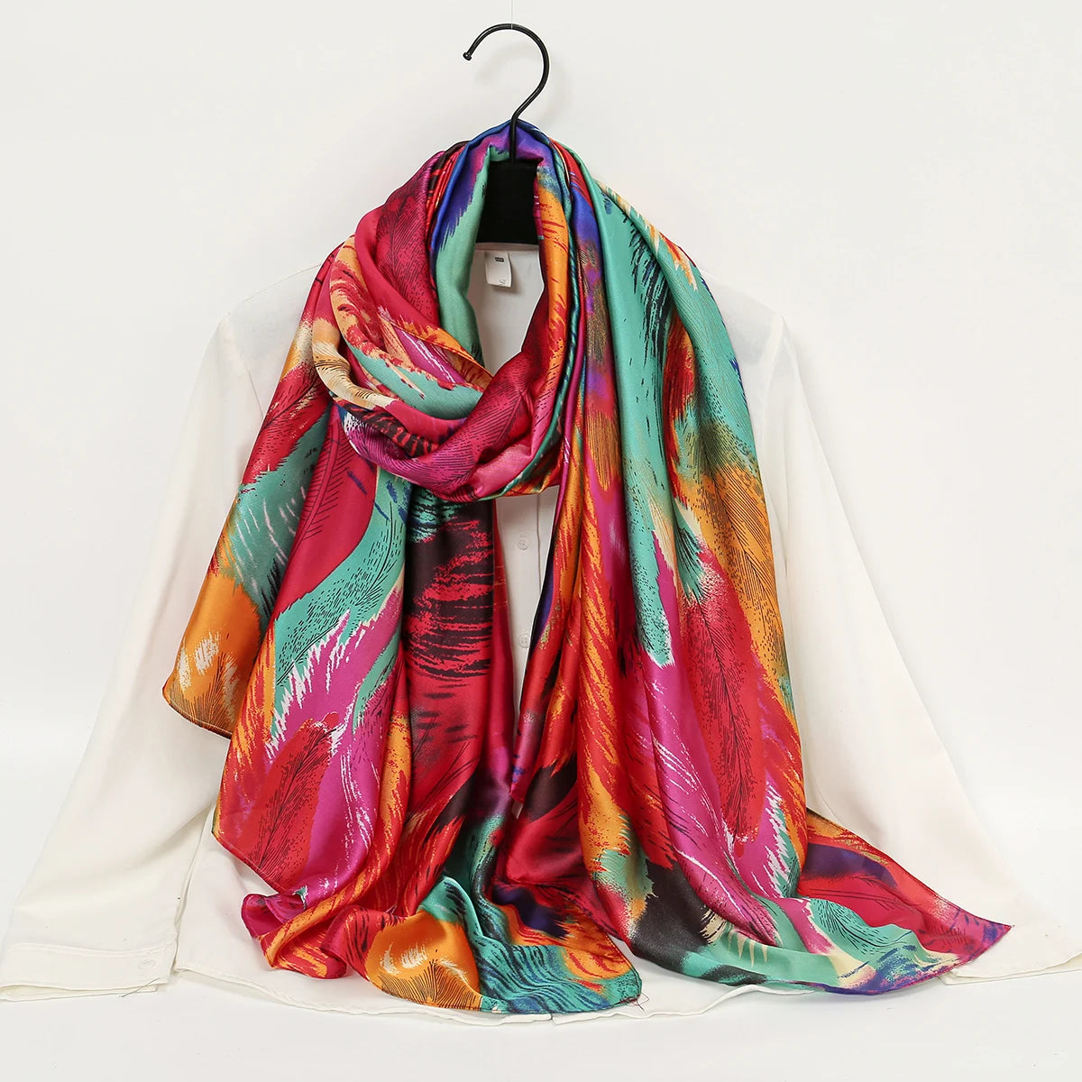 alalar-Women2024 New Satin Silk Shawl Hijab Headscarf