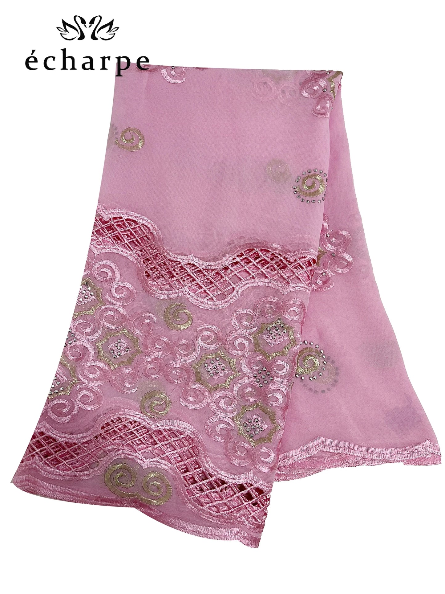 alalar | African Cotton Embroidered Hijab – Dubai-Style Ramadan Prayer Scarf