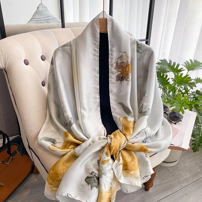 alalar-New Fashion Satin Silk Scarf Shawl For Muslim Woman